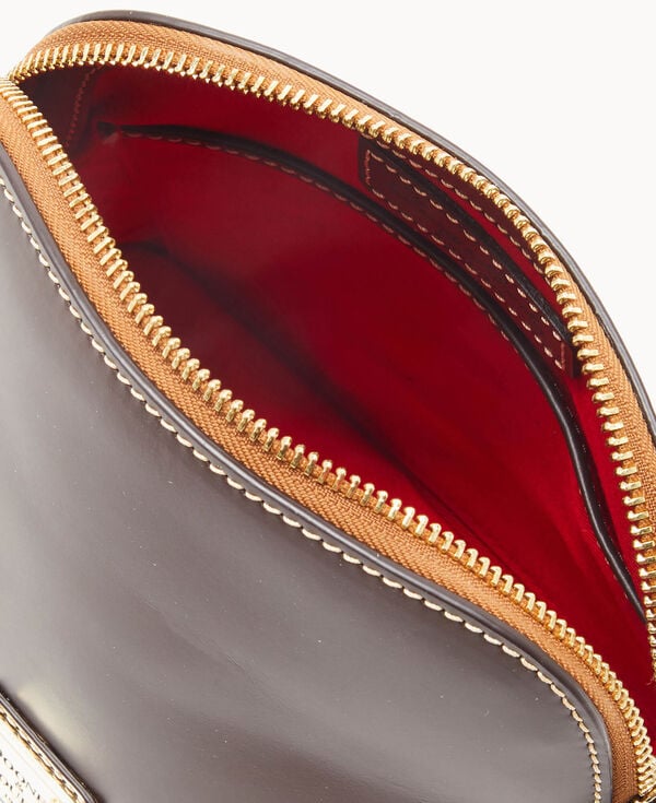 Dooney & Bourke Quincey Zip Domed Crossbody Brown Tmoro