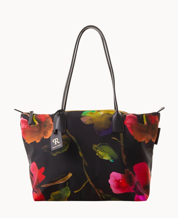 dooney & bourke Roberta Pieri Flower Classic Large Robertina Tote Black Black