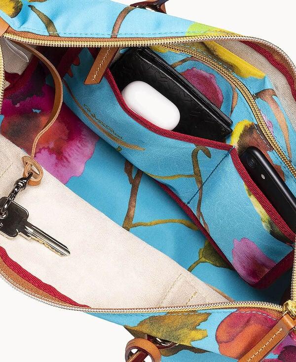 Dooney & Bourke Roberta Pieri Flower Classic Small Robertina Tote Light Blue