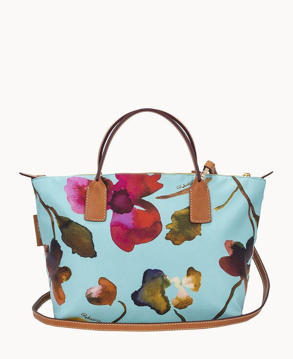 Dooney & Bourke Roberta Pieri Flower Classic Small Robertina Tote Light Blue