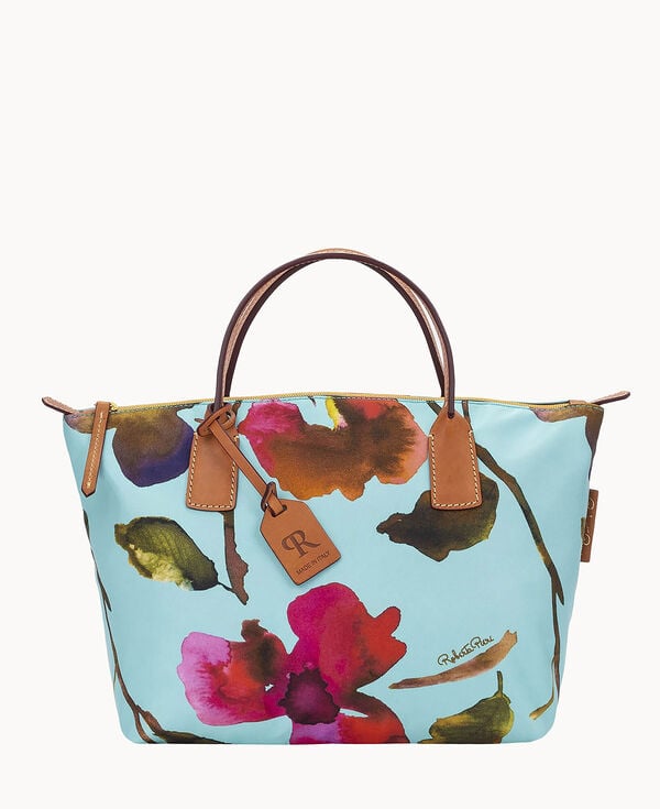 dooney & bourke Roberta Pieri Flower Classic Small Robertina Tote Light Blue