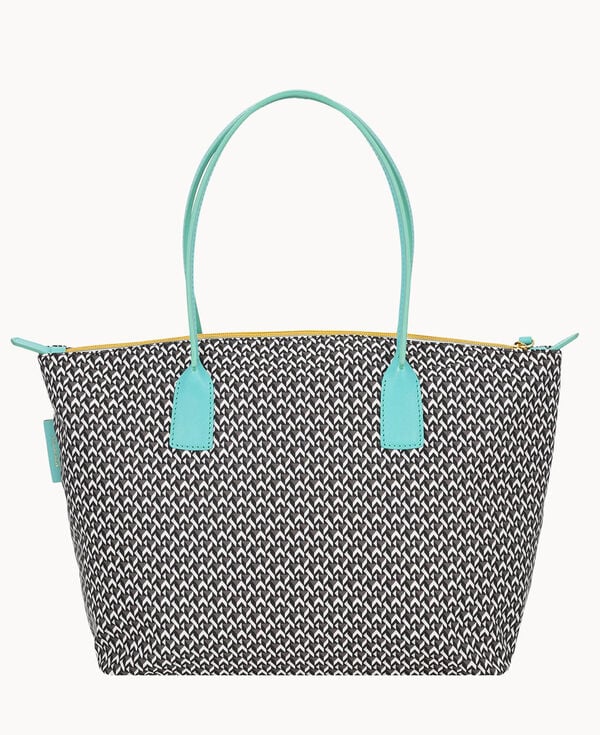 Dooney & Bourke Roberta Pieri Tatami Fun Large Robertina Tote Aqua