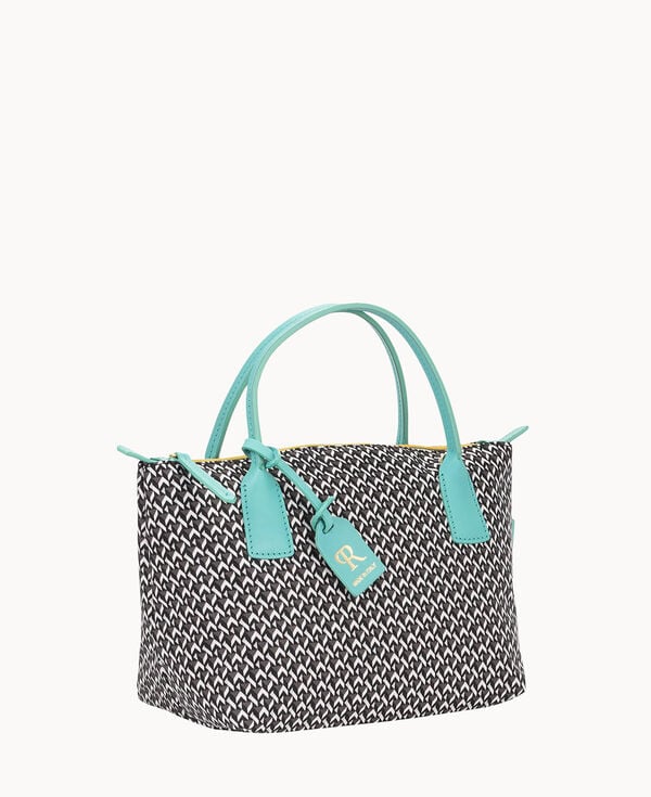 Dooney & Bourke Roberta Pieri Tatami Fun Mini Robertina Tote Aqua