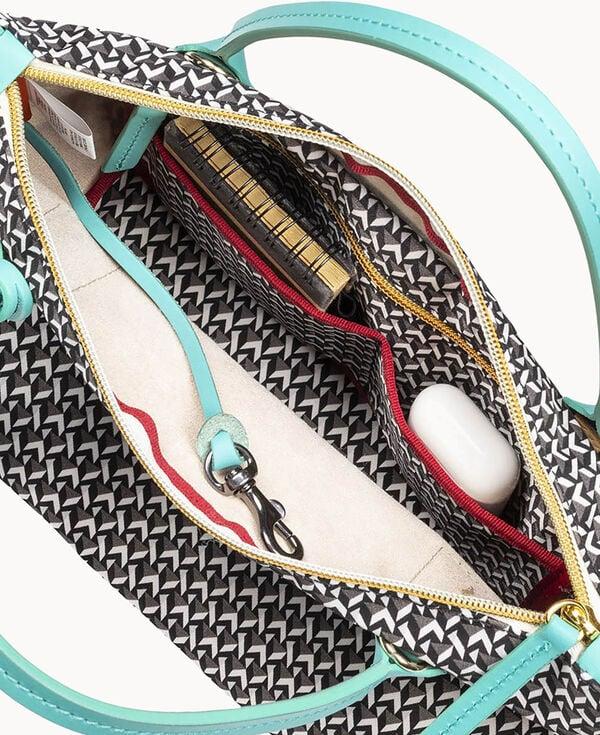 Dooney & Bourke Roberta Pieri Tatami Fun Mini Robertina Tote Aqua