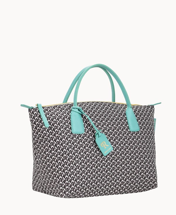 Dooney & Bourke Roberta Pieri Tatami Fun Small Robertina Tote Aqua