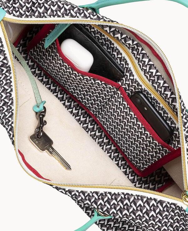 Dooney & Bourke Roberta Pieri Tatami Fun Small Robertina Tote Aqua