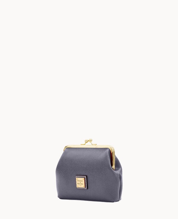 Dooney & Bourke Saffiano Large Framed Purse Dark Grey