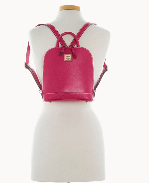 Dooney & Bourke Saffiano Small Zip Pod Backpack Hot Pink