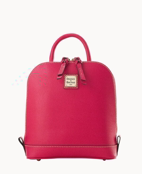 dooney & bourke Saffiano Small Zip Pod Backpack Hot Pink