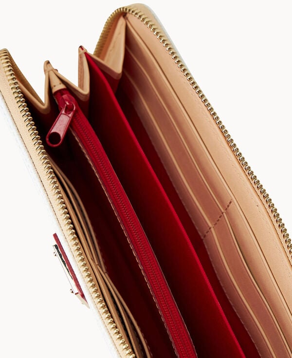 Dooney & Bourke Skipper Large Zip Around Wristlet Pale Blue