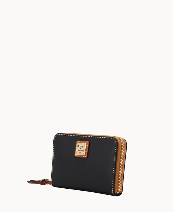 Dooney & Bourke Wexford Leather Medium Zip Around Wallet Black