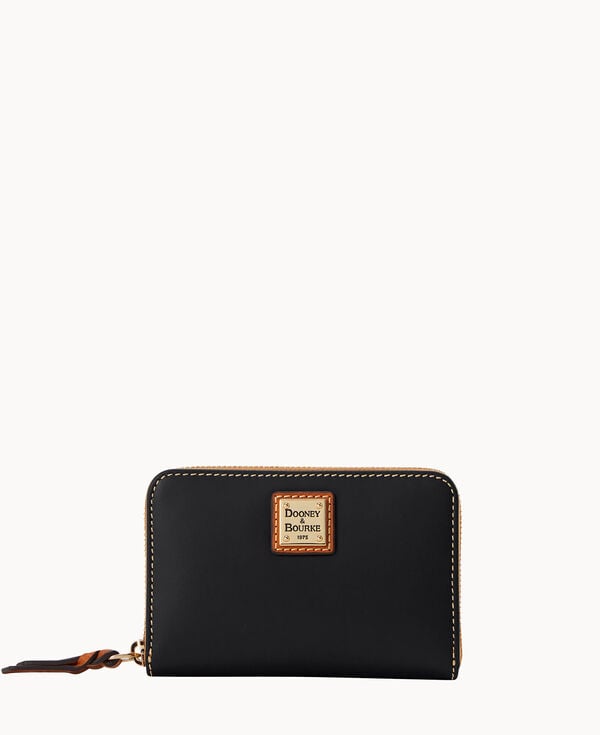 dooney & bourke Wexford Leather Medium Zip Around Wallet Black