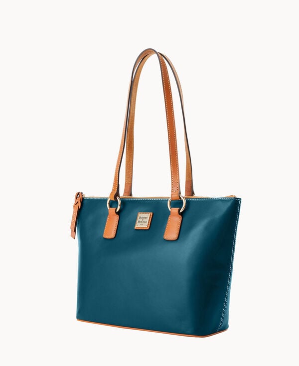 Dooney & Bourke Wexford Leather Small Wren Zip Tote Deep Teal