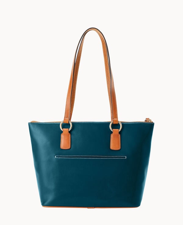 Dooney & Bourke Wexford Leather Small Wren Zip Tote Deep Teal