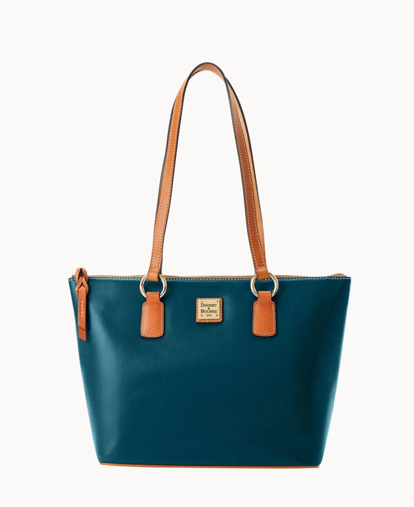 dooney & bourke Wexford Leather Small Wren Zip Tote Deep Teal