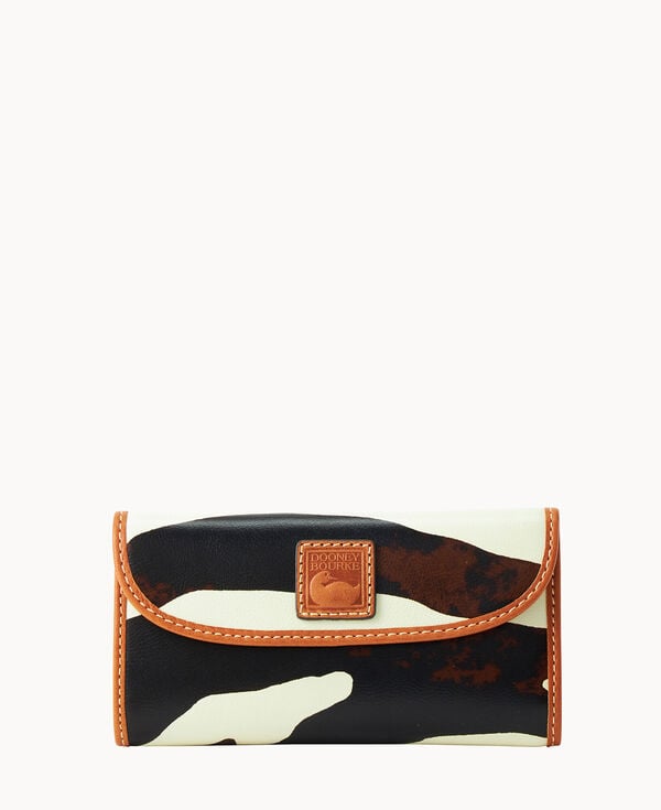 dooney & bourke Zebra Leather Continental Clutch Zebra