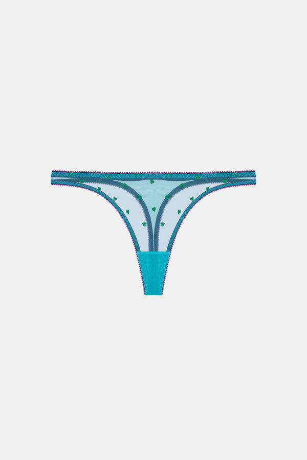 Dora Larsen Nelle Heart Embroidery Thong
