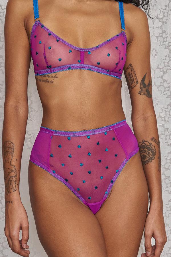 dora larsen Mabel Heart Embroidery High Waist Knicker