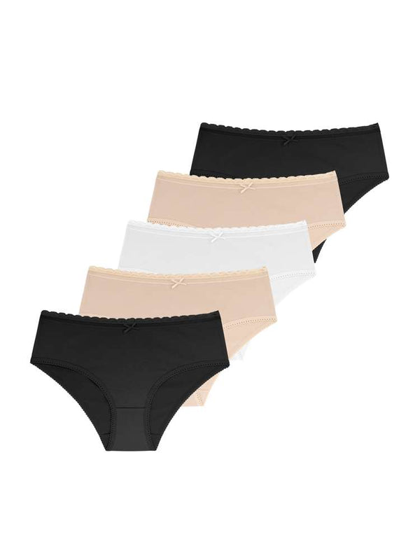 dorina 5 PACK NAOMI HIPSTER CLASSIC BLACK/BEIGE/IVORY/BEIGE/BLACK