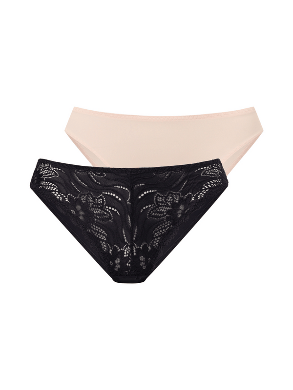 dorina 2 PACK ANGIE BRIEF BLACK/BEIGE