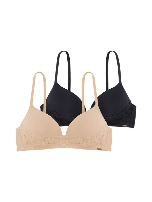 dorina 2 PACK FILI SOFT BRA BEIGE/BLACK