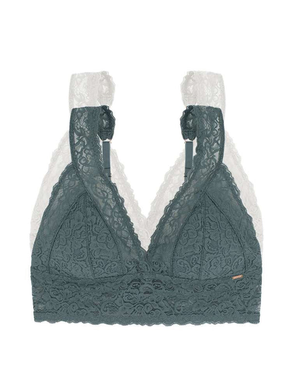 Dorina 2 PACK LANA PADDED BRALETTE GREEN/IVORY