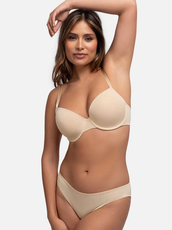 Dorina 2 PACK LOUISE DEMI BRA BLACK/BEIGE