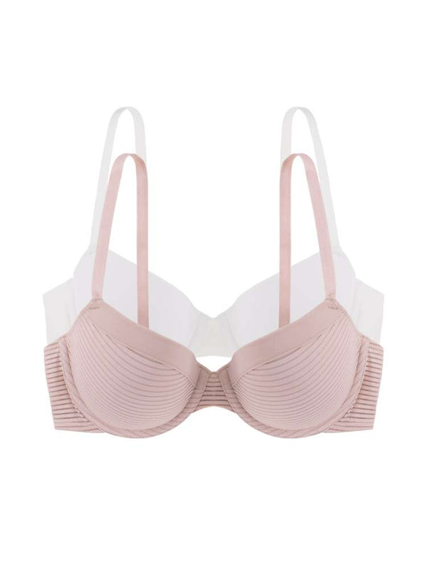 Dorina 2 PACK LOUISE DEMI BRA PINK/IVORY