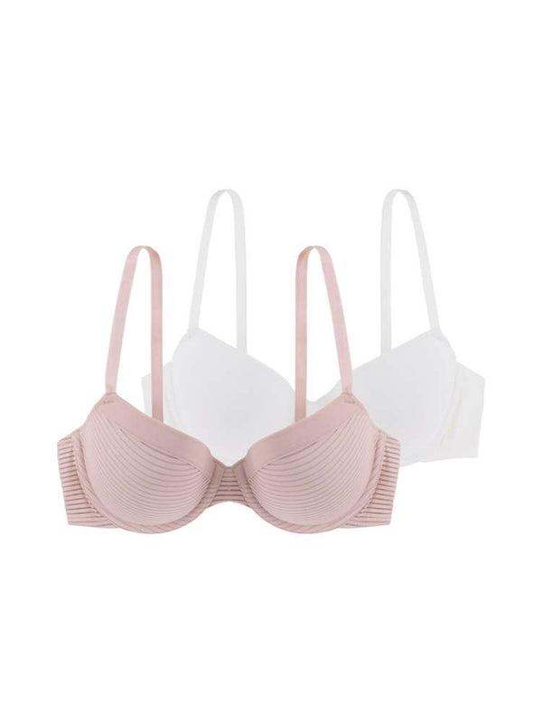 dorina 2 PACK LOUISE DEMI BRA PINK/IVORY