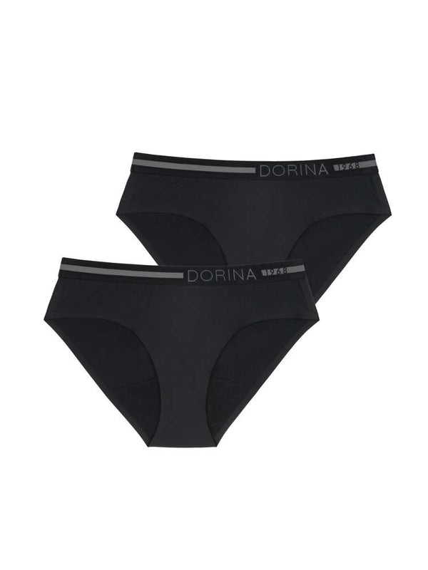 dorina 2 PACK PERIOD PANTIES HIPSTER CLASSIC BLACK
