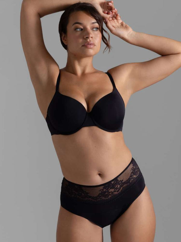 Dorina 2 PACK PERIOD PANTIES LACE MIDI BRIEF BLACK