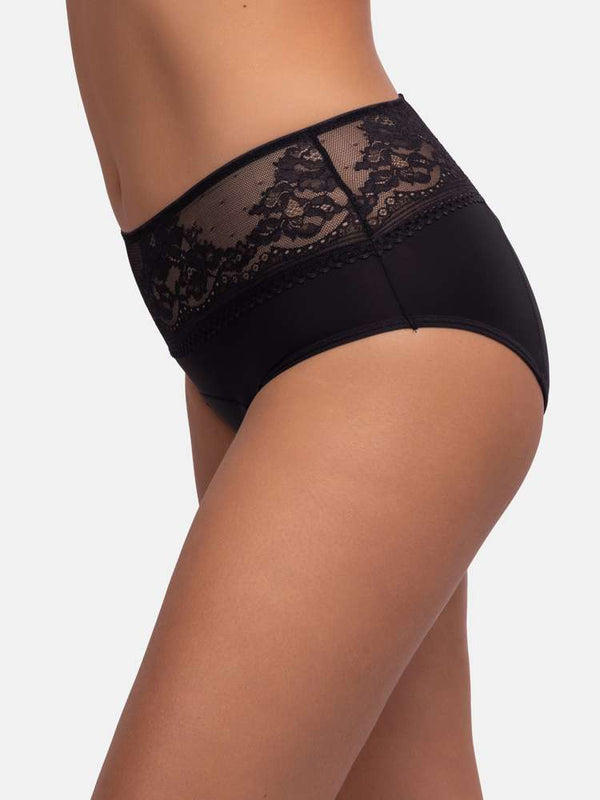 Dorina 2 PACK PERIOD PANTIES LACE MIDI BRIEF BLACK