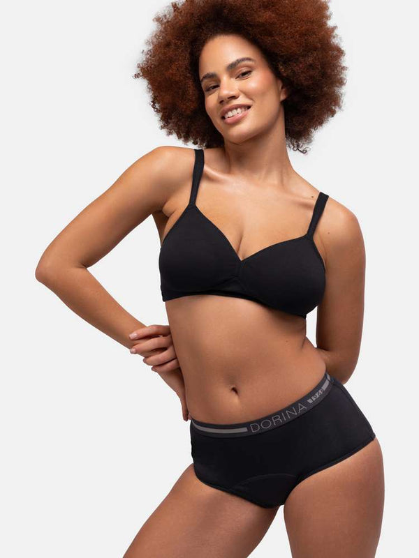 Dorina 2 PACK PERIOD PANTIES MIDI BRIEF BLACK