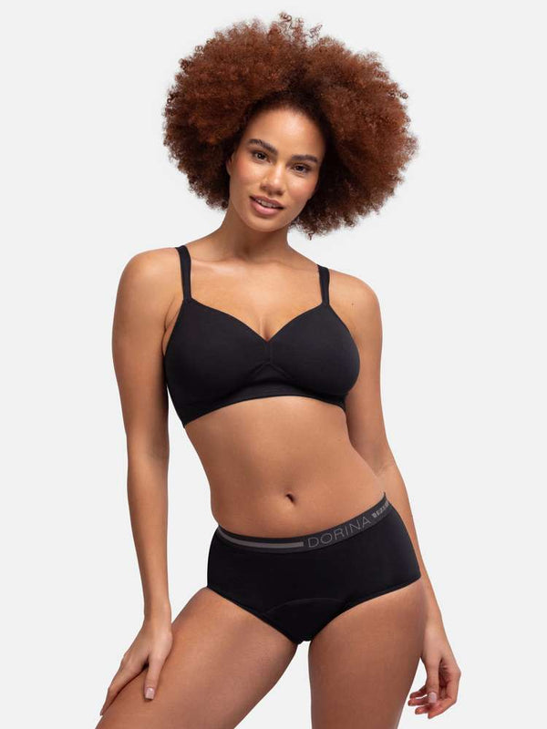 Dorina 2 PACK PERIOD PANTIES MIDI BRIEF BLACK