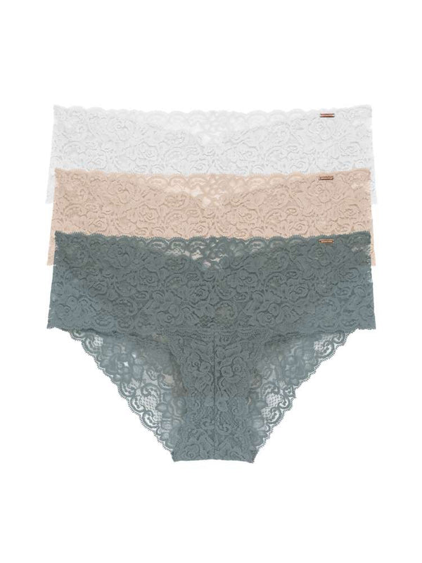 Dorina 3 PACK LANA BRIEF GREEN/BEIGE/IVORY