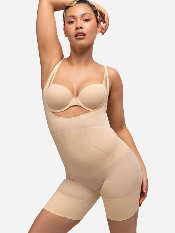 Dorina ABSOLUTE SCULPT OPEN BUST BODYSUIT BEIGE