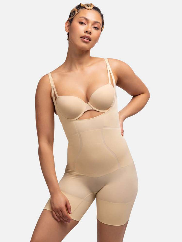Dorina ABSOLUTE SCULPT OPEN BUST BODYSUIT BEIGE