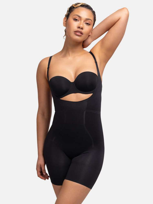 Dorina ABSOLUTE SCULPT OPEN BUST BODYSUIT BLACK