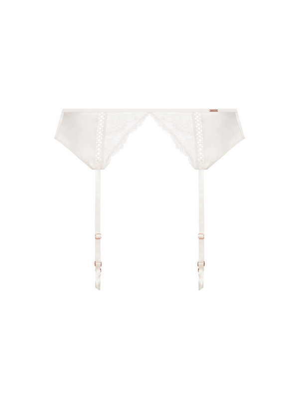 dorina LYRA SATIN SUSPENDER BELT IVORY
