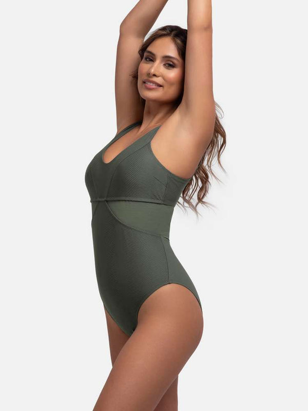 Dorina SAINT TROPEZ SCULPTING SWIMSUIT GREEN