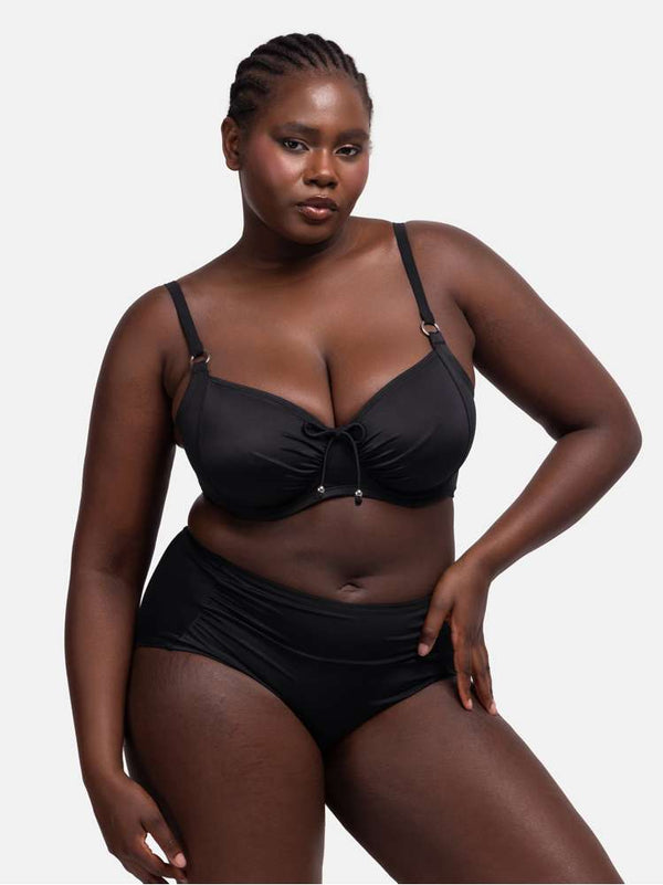 Dorina FIJI HIGH WAIST SCULPTING BIKINI BOTTOM BLACK