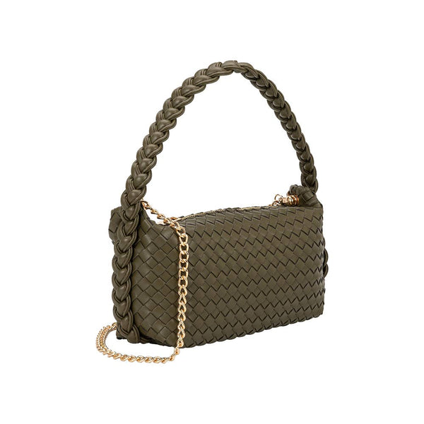 Dottir Alma Recycled Vegan Top Handle Bag In Olive