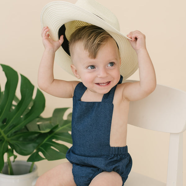 Dottir Azul Romper (Final Sale)