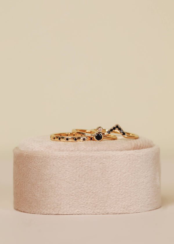 Dottir Black Celestial Band Ring