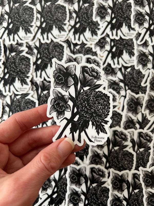 Dottir Botanical Linocut Sticker