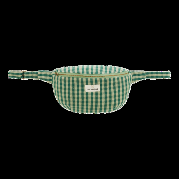 Dottir Cotton Fanny Pack In Vichy Mint