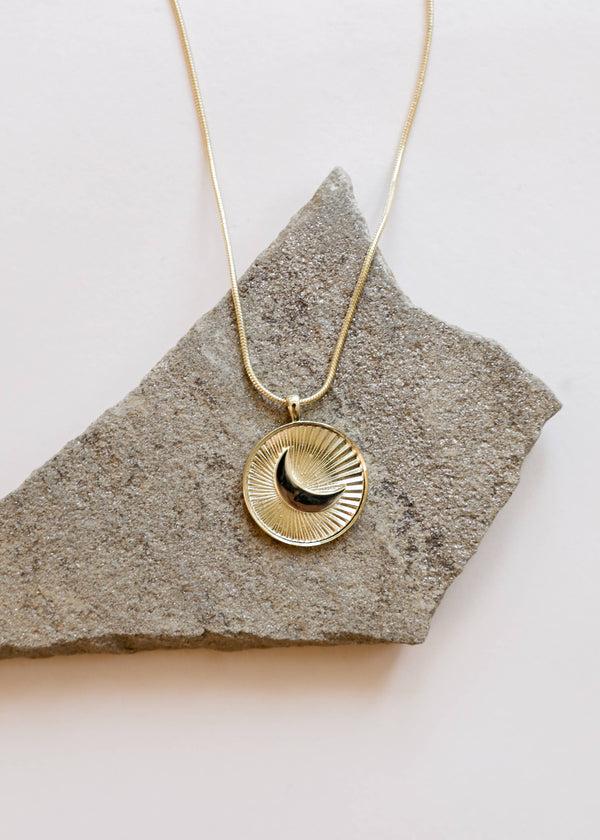 dottir Crescent Moon Coin Necklace