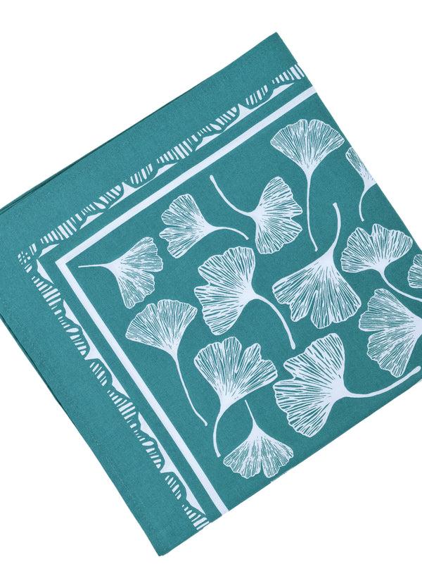 Dottir Ginkgo Leaf Bandana In Green