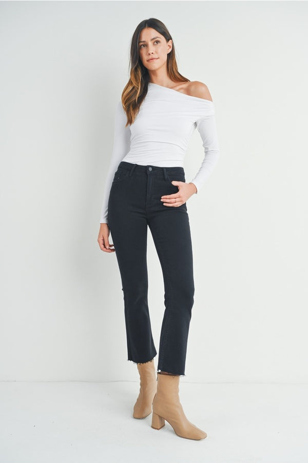Dottir Just Black Ash Cropped Flares