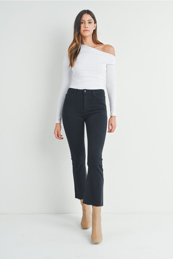 dottir Just Black Ash Cropped Flares